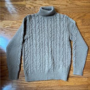 NWOT Gutteridge tortora men’s large brown heavy wool blend turtleneck sweater